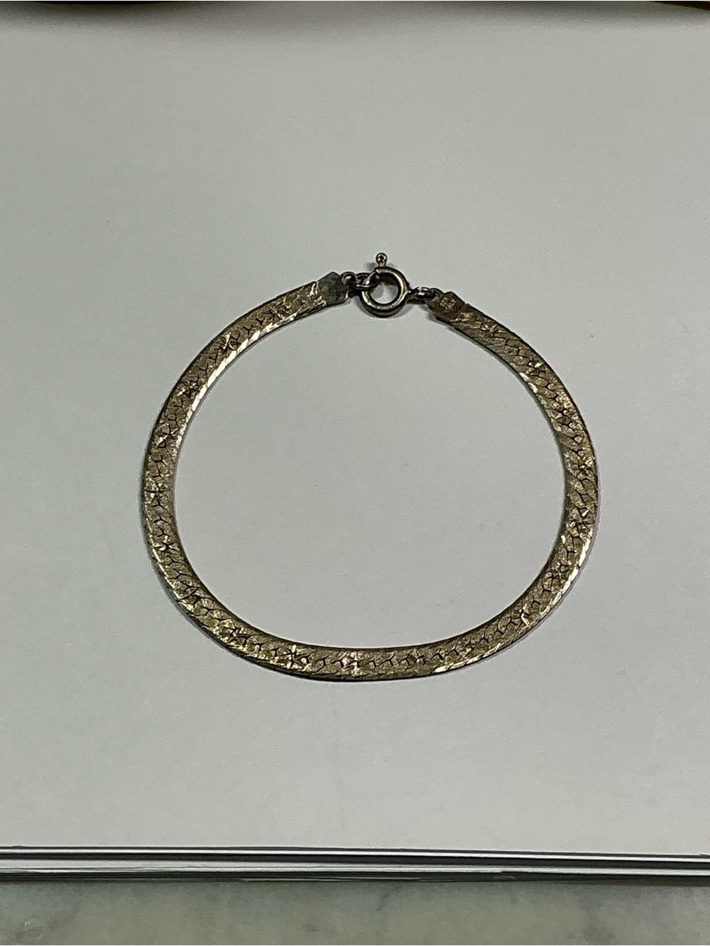 Sterling Silver Italian Milor Flat Bracelet. 7 inches long